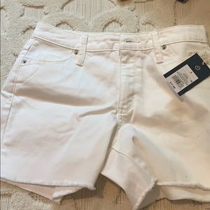 White cut off shorts *NEW WITH TAGS*